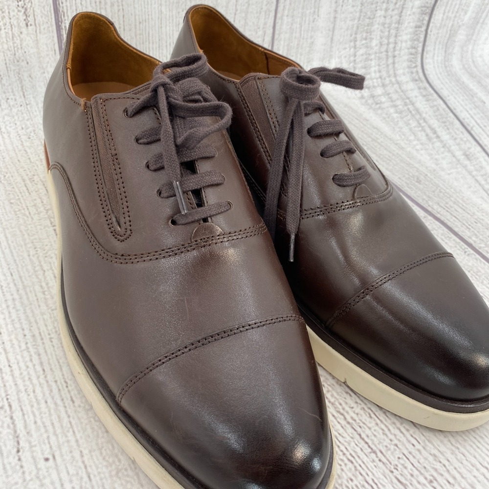Allen Edmonds Carson Oxford Hybrid Sneakers Mens 8 Espresso Brown Cap Toe Shoes